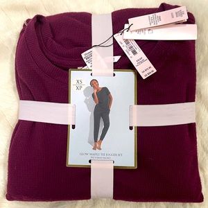 VICTORIA'S SECRET Glow Waffle Tee and Jogger Set